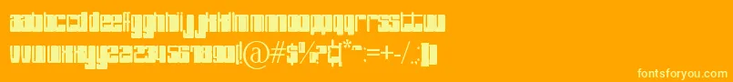 PHuture Font – Yellow Fonts on Orange Background