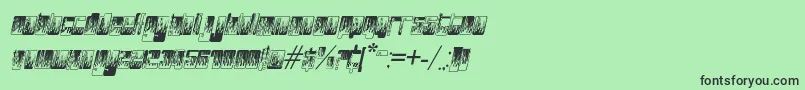 フォントPHuturePHlamesPHAST – 緑の背景に黒い文字