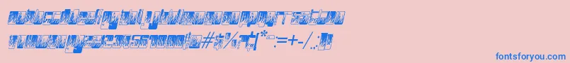 Czcionka PHuturePHlamesPHAST – niebieskie czcionki na różowym tle