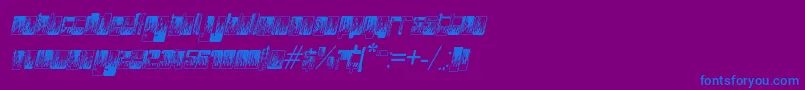 PHuturePHlamesPHAST Font – Blue Fonts on Purple Background