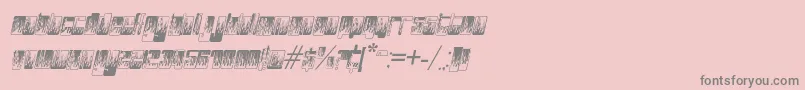 フォントPHuturePHlamesPHAST – ピンクの背景に灰色の文字