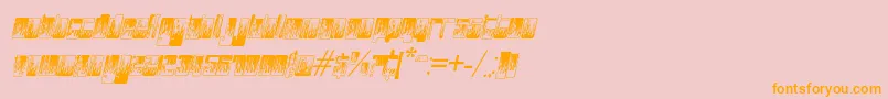 PHuturePHlamesPHAST-Schriftart – Orangefarbene Schriften auf rosa Hintergrund