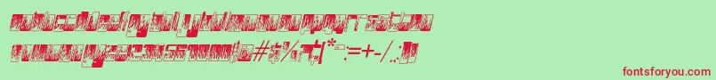 フォントPHuturePHlamesPHAST – 赤い文字の緑の背景