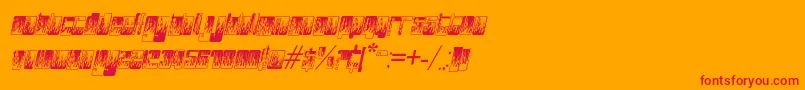 PHuturePHlamesPHAST Font – Red Fonts on Orange Background