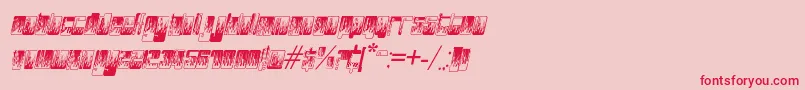 Czcionka PHuturePHlamesPHAST – czerwone czcionki na różowym tle