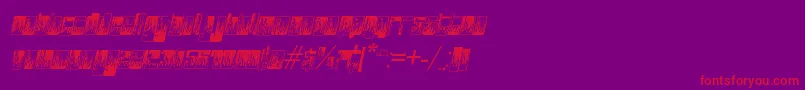 PHuturePHlamesPHAST-Schriftart – Rote Schriften auf violettem Hintergrund