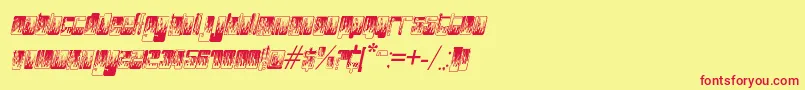 PHuturePHlamesPHAST Font – Red Fonts on Yellow Background