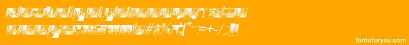 PHuturePHlamesPHAST-Schriftart – Weiße Schriften auf orangefarbenem Hintergrund