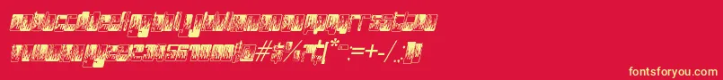 フォントPHuturePHlamesPHAST – 黄色の文字、赤い背景