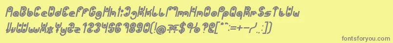 PHYTOPLANKTON Bold Italic Font – Gray Fonts on Yellow Background
