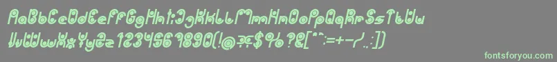 fuente PHYTOPLANKTON Bold Italic – Fuentes Verdes Sobre Fondo Gris