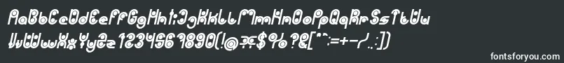 PHYTOPLANKTON Bold Italic Font – White Fonts on Black Background