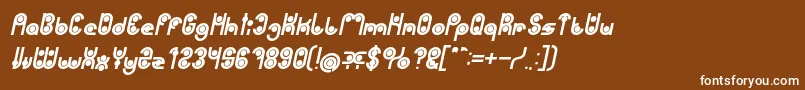 フォントPHYTOPLANKTON Bold Italic – 茶色の背景に白い文字