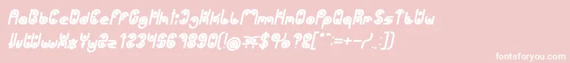 PHYTOPLANKTON Bold Italic Font – White Fonts on Pink Background