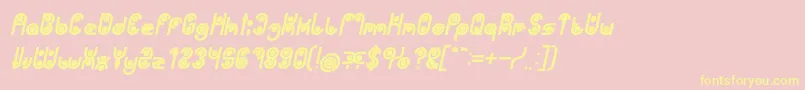 PHYTOPLANKTON Bold Italic Font – Yellow Fonts on Pink Background