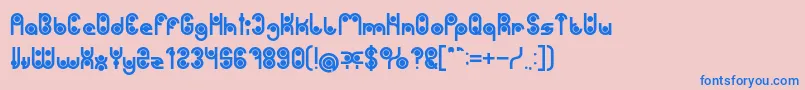 PHYTOPLANKTON Bold Font – Blue Fonts on Pink Background