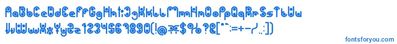 フォントPHYTOPLANKTON Bold – 白い背景に青い文字