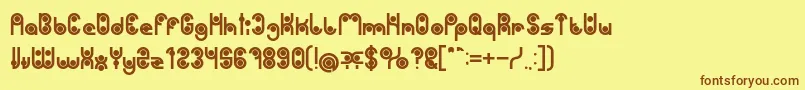 PHYTOPLANKTON Bold Font – Brown Fonts on Yellow Background