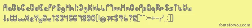 フォントPHYTOPLANKTON Bold – 黄色の背景に灰色の文字