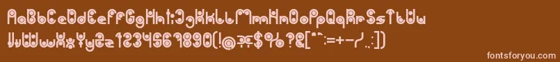PHYTOPLANKTON Bold Font – Pink Fonts on Brown Background