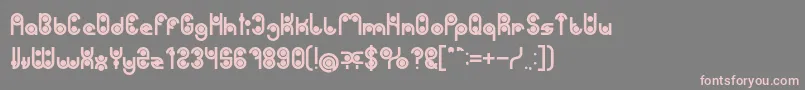 フォントPHYTOPLANKTON Bold – 灰色の背景にピンクのフォント