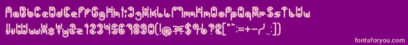 Fonte PHYTOPLANKTON Bold – fontes rosa em um fundo violeta