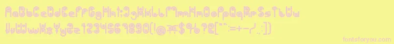 PHYTOPLANKTON Bold Font – Pink Fonts on Yellow Background