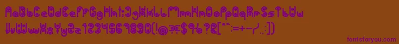フォントPHYTOPLANKTON Bold – 紫色のフォント、茶色の背景
