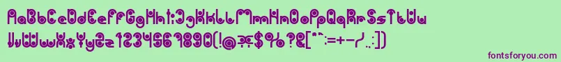 Шрифт PHYTOPLANKTON Bold – фиолетовые шрифты на зелёном фоне