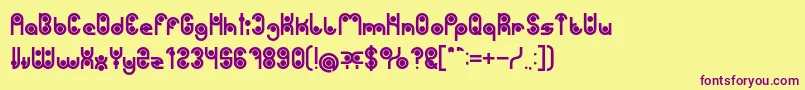 Шрифт PHYTOPLANKTON Bold – фиолетовые шрифты на жёлтом фоне