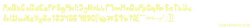 Шрифт PHYTOPLANKTON Bold – жёлтые шрифты на белом фоне