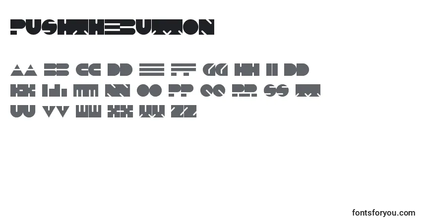 Шрифт PushTheButton – алфавит, цифры, специальные символы