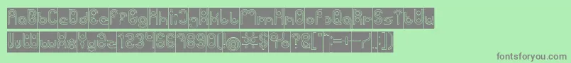 PHYTOPLANKTON Hollow Inverse Font – Gray Fonts on Green Background