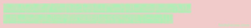 PHYTOPLANKTON Hollow Inverse Font – Green Fonts on Pink Background