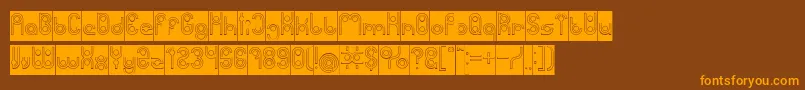 PHYTOPLANKTON Hollow Inverse Font – Orange Fonts on Brown Background