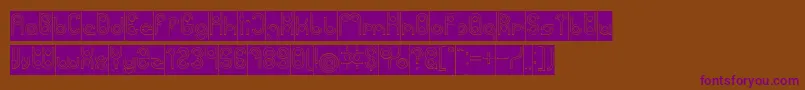 PHYTOPLANKTON Hollow Inverse Font – Purple Fonts on Brown Background