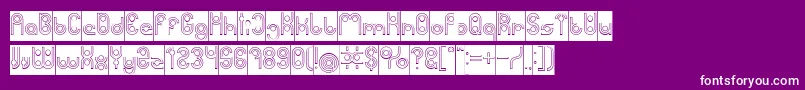 PHYTOPLANKTON Hollow Inverse Font – White Fonts on Purple Background