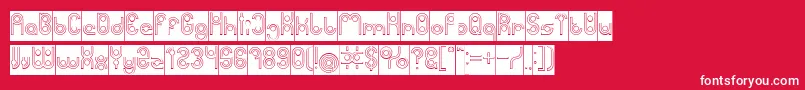 PHYTOPLANKTON Hollow Inverse Font – White Fonts on Red Background