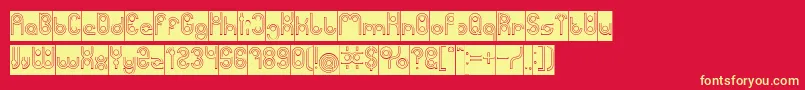 PHYTOPLANKTON Hollow Inverse Font – Yellow Fonts on Red Background