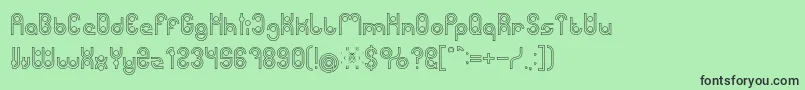 PHYTOPLANKTON Hollow Font – Black Fonts on Green Background