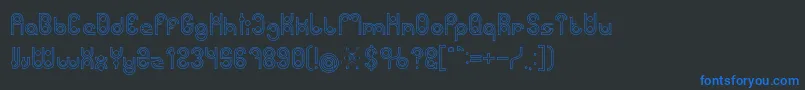 PHYTOPLANKTON Hollow Font – Blue Fonts on Black Background