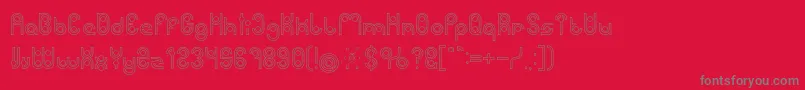 PHYTOPLANKTON Hollow Font – Gray Fonts on Red Background