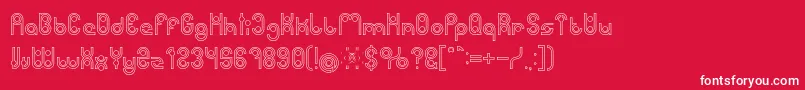 PHYTOPLANKTON Hollow Font – White Fonts on Red Background