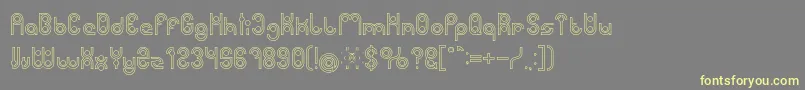 PHYTOPLANKTON Hollow Font – Yellow Fonts on Gray Background