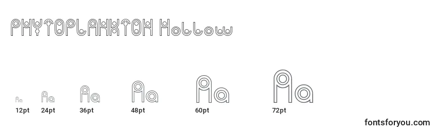 Размеры шрифта PHYTOPLANKTON Hollow