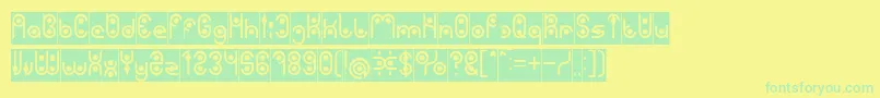 PHYTOPLANKTON Inverse Font – Green Fonts on Yellow Background