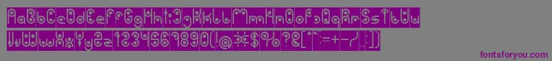 フォントPHYTOPLANKTON Inverse – 紫色のフォント、灰色の背景