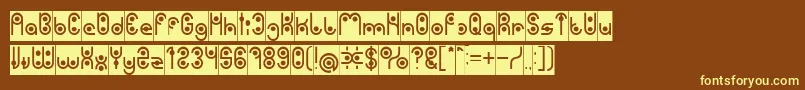 PHYTOPLANKTON Inverse-Schriftart – Gelbe Schriften auf braunem Hintergrund
