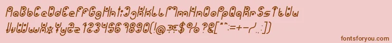 PHYTOPLANKTON Italic Font – Brown Fonts on Pink Background
