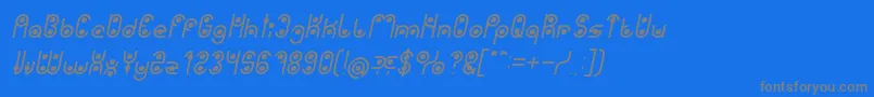 PHYTOPLANKTON Italic-Schriftart – Graue Schriften auf blauem Hintergrund